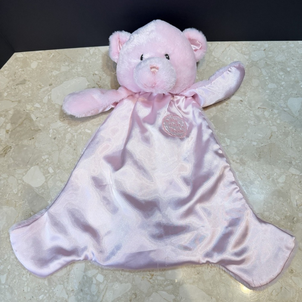 Baby Gund Pink First Teddy Bear Huggybuddy Blanket Lovey Toy 058888 15"